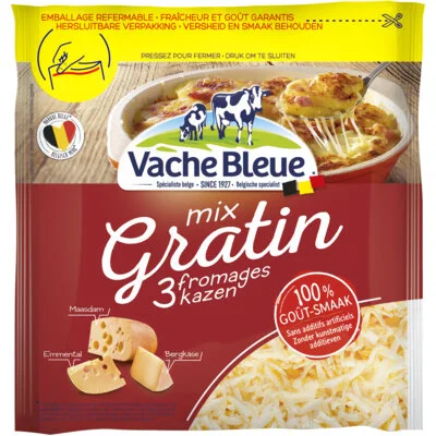 Vache Bleue Gratin geraspt bel
