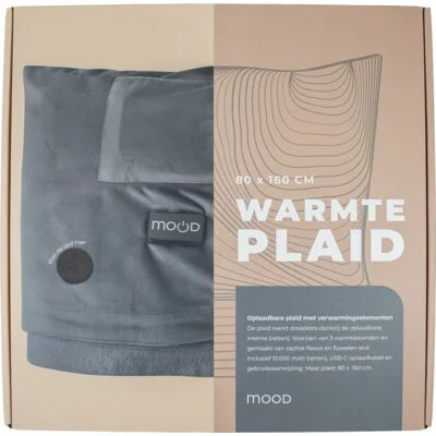 Mood by Dresz Warmtedeken velvet fleece antraciet