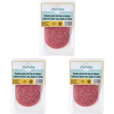 Marhaba Rundersalami met kip en kalkoen 3-pack