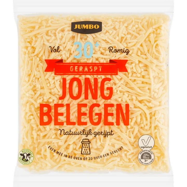 Jumbo Geraspte Kaas Jong Belegen 30+ 150 g