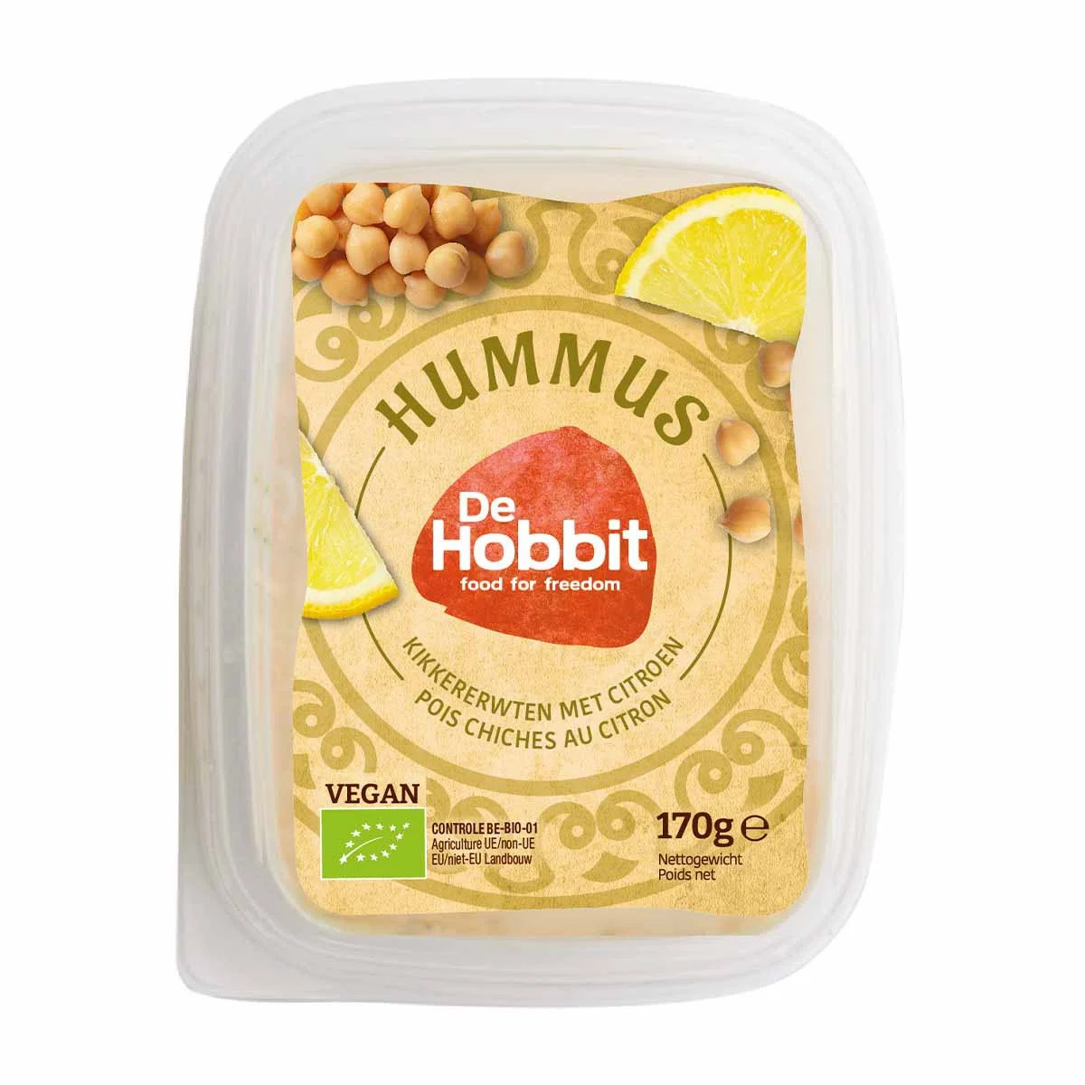 Hummus met citroen vegan
