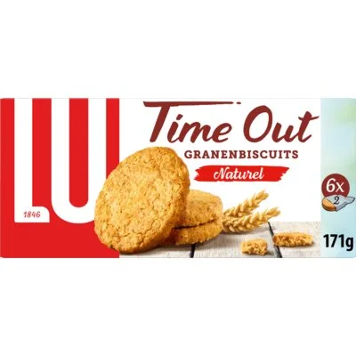LU Time Out Koekjes Naturel (6X2 Stuks ) 171g