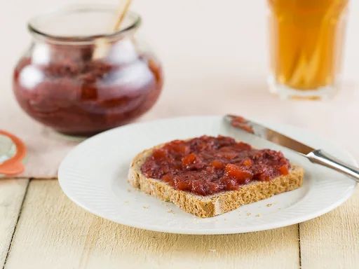 Aardbeien appeljam met honing