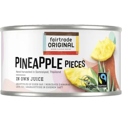 Fairtrade Original Ananasstukjes op Eigen Sap 227 g