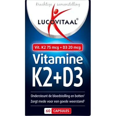 Lucovitaal K2 + D3 vitamine capsules