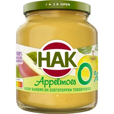 Hak Appelmoes 0% 350g