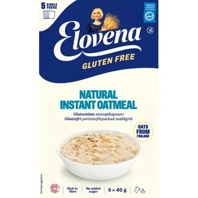 Elovena Natural instant oatmeal glutenvrij