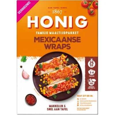 Honig Familie maaltijdpakket Mexicaanse wraps