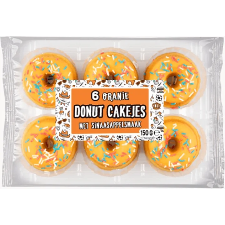 Van Dijk Mini Donut Cakejes Oranje 150 g