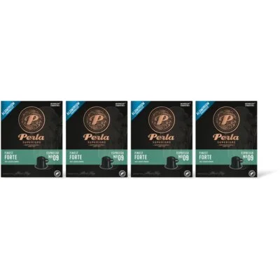 Perla Superiore Finest espresso forte capsules 4-pack