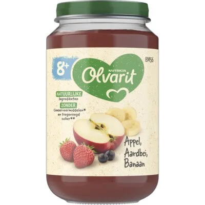 Olvarit 8+ mnd appel aardbei banaan 8m+