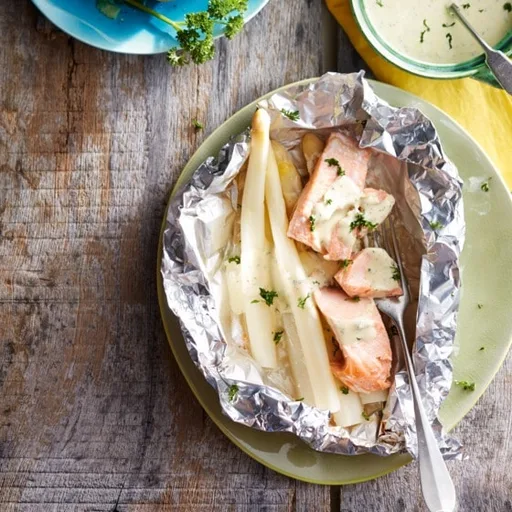 Aspergepakketje met zalm